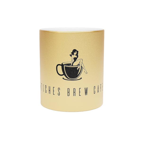 Btiches Brew Cafe Logo Metallic Mug Gold