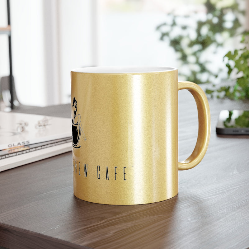 Btiches Brew Cafe Logo Metallic Mug Gold